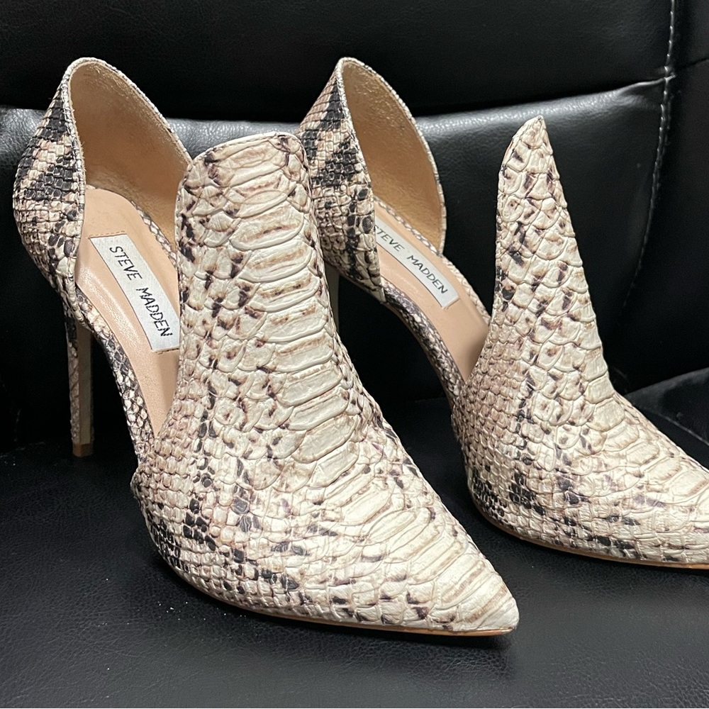 Steve Madden D’orsay Snake Heels